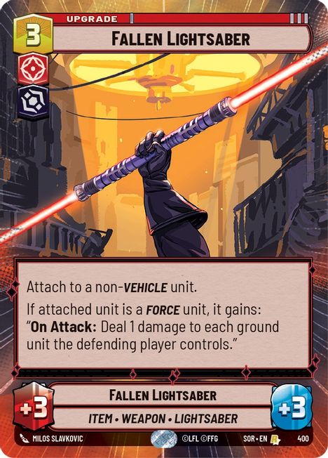 Fallen Lightsaber - SOR - 400 - Rare - Hyperspace