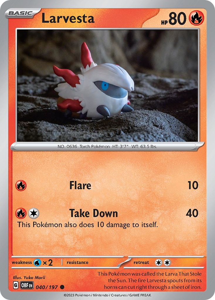 Larvesta - 040/197 - Obsidian Flames