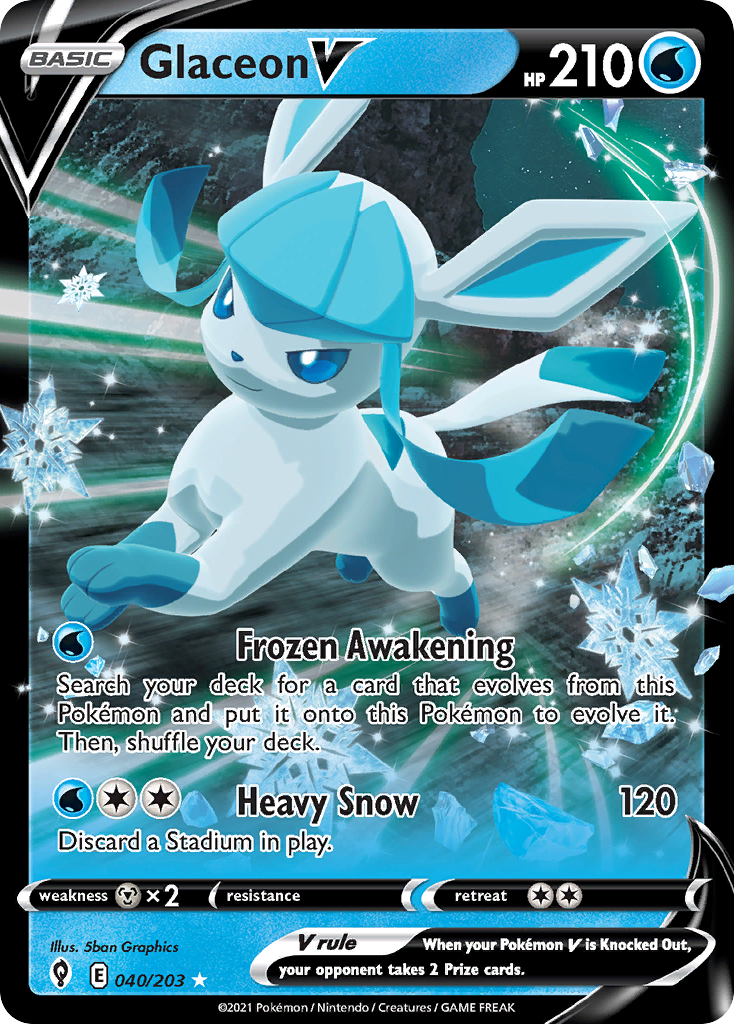 Glaceon V - 040/203 - Evolving Skies