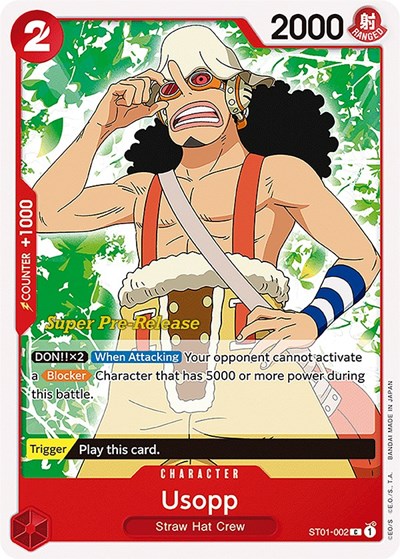 Usopp - ST01-002 - Common - Super Pre-Release Starter Deck 1: Straw Hat Crew