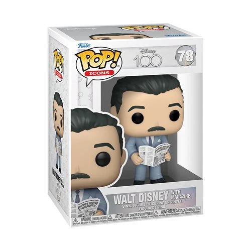 Disney 100 Walt Disney with Magazine Funko Pop! Vinyl Figure #78