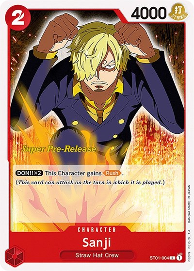 Sanji - ST01-004 - Common - Super Pre-Release Starter Deck 1: Straw Hat Crew