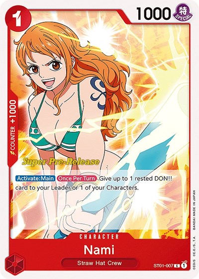 Nami - ST01-007 - Common - Super Pre-Release Starter Deck 1: Straw Hat Crew