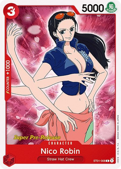 Nico Robin - ST01-008 - Common - Super Pre-Release Starter Deck 1: Straw Hat Crew