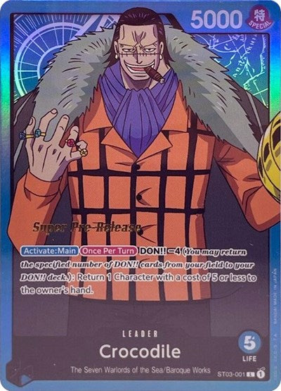 Crocodile - ST03-001 - Leader - Super Pre-Release Starter Deck 3: The Seven Warlords of the Sea