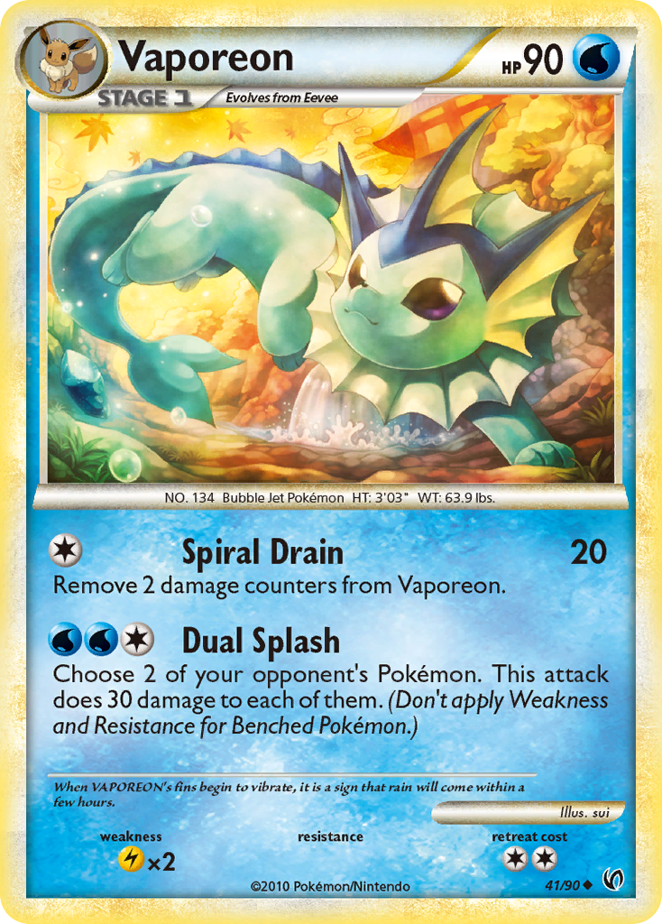 Vaporeon - 41/90 - HS—Undaunted