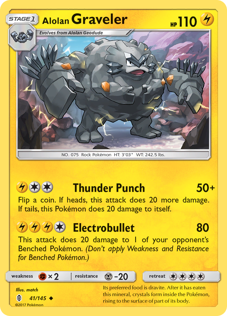 Alolan Graveler - 041/145 - Guardians Rising