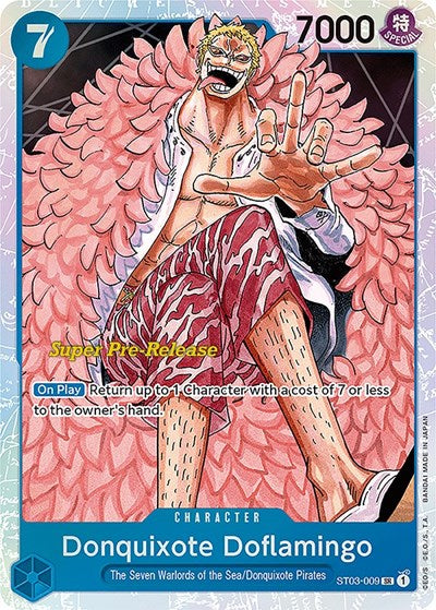 Donquixote Doflamingo - ST03-009 - Super Rare - Super Pre-Release Starter Deck 3: The Seven Warlords of the Sea