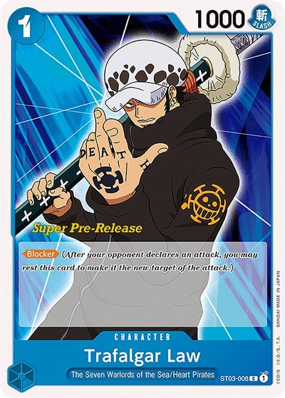 Trafalgar Law - ST03-008 - Common - Super Pre-Release Starter Deck 3: The Seven Warlords of the Sea
