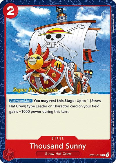 Thousand Sunny - ST01-017 - Common - Super Pre-Release Starter Deck 1: Straw Hat Crew