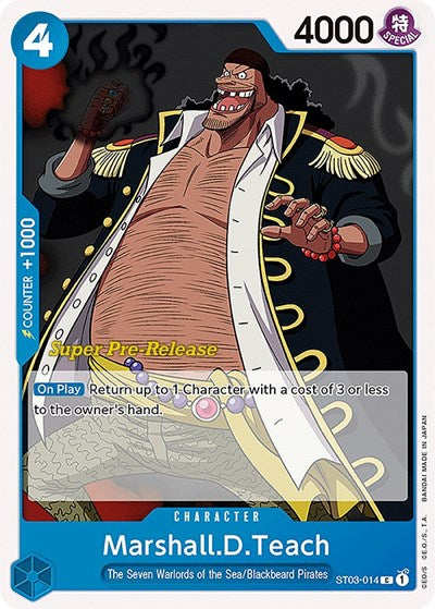 Marshall.D.Teach - ST03-014 - Common - Super Pre-Release Starter Deck 3: The Seven Warlords of the Sea