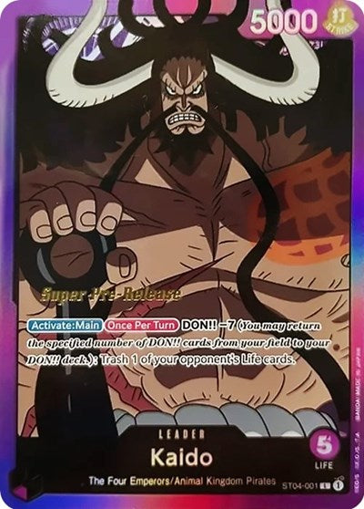 Kaido - ST04-001 - Leader - Super Pre-Release Starter Deck 4: Animal Kingdom Pirates