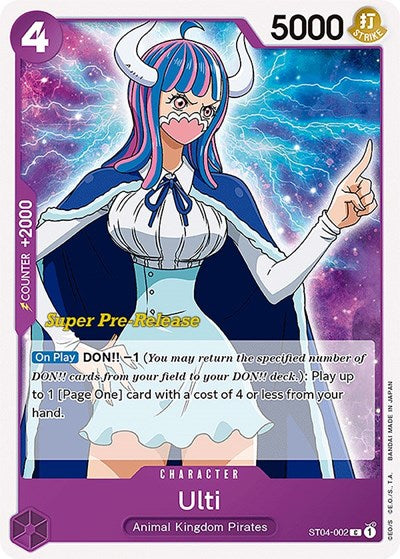 Ulti - ST04-002 - Common - Super Pre-Release Starter Deck 4: Animal Kingdom Pirates