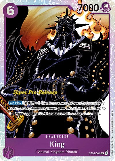 King - ST04-004 - Super Rare - Super Pre-Release Starter Deck 4: Animal Kingdom Pirates