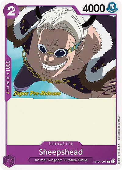 Sheepshead - ST04-007 - Common - Super Pre-Release Starter Deck 4: Animal Kingdom Pirates