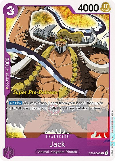 Jack - ST04-008 - Common - Super Pre-Release Starter Deck 4: Animal Kingdom Pirates