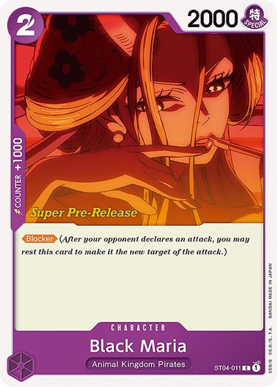 Black Maria - ST04-011 - Common - Super Pre-Release Starter Deck 4: Animal Kingdom Pirates