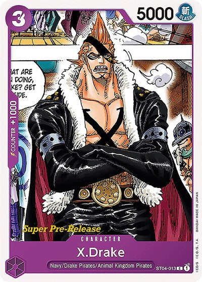 X.Drake - ST04-013 - Common - Super Pre-Release Starter Deck 4: Animal Kingdom Pirates