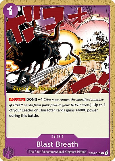 Blast Breath - ST04-016 - Common - Super Pre-Release Starter Deck 4: Animal Kingdom Pirates