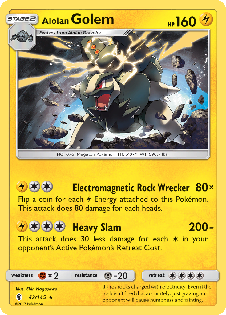 Alolan Golem - 042/145 - Guardians Rising