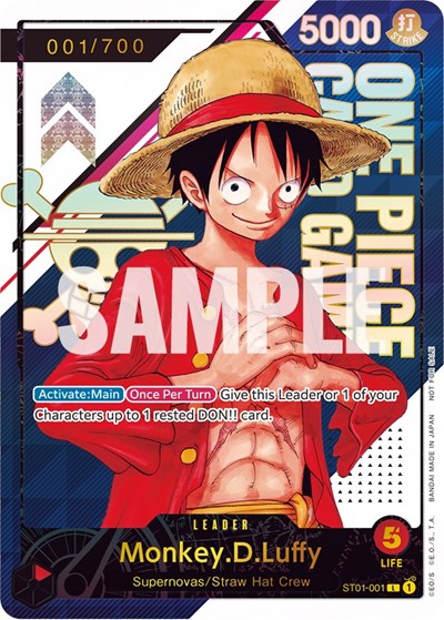 Monkey.D.Luffy - ST01-001 [Serial Number] - ST01-001 - Promo - One Piece Promotion Cards