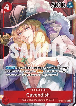 Cavendish - OP01-008 - Common (Alternate Art) - Romance Dawn
