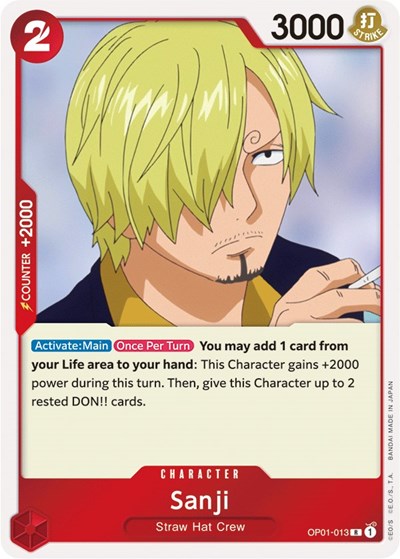 Sanji - OP01-013 - Rare - Romance Dawn