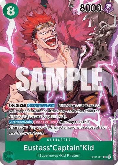 Eustass"Captain"Kid - OP01-051 - Super Rare (Parallel) - Romance Dawn