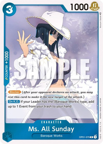 Ms. All Sunday - OP01-079 - Rare - Romance Dawn