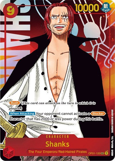 Shanks - OP01-120 - Secret Rare (Parallel) - Romance Dawn
