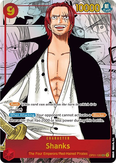 Shanks (Parallel) (Manga) - OP01-120 - Secret Rare (Alternate Art) - Romance Dawn
