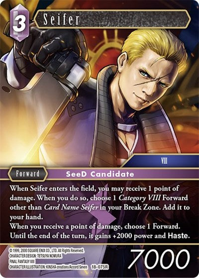 Seifer - 18-075R - Rare - Resurgence of Power