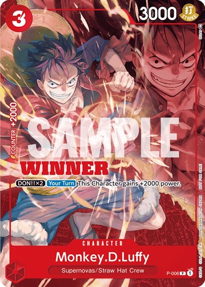 Monkey.D.Luffy - P-006 (Winner Pack Vol. 1) - P-006 - Promo - One Piece Promotion Cards