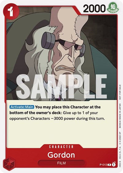 Gordon - P-013 - Promo (One Piece Film Red) - One Piece Promotion Cards