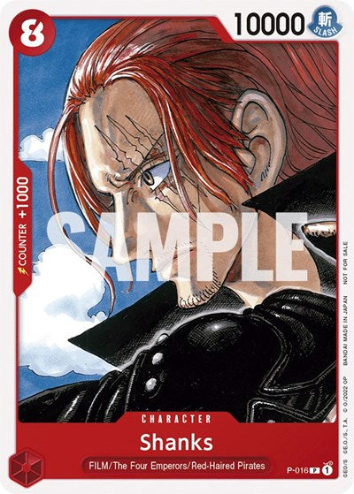 Shanks - P-016 - Promo (One Piece Film Red) - One Piece Promotion Cards