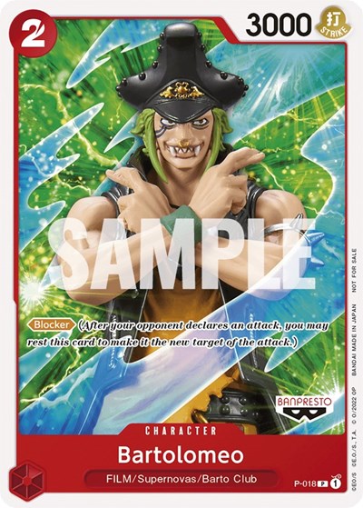 Bartolomeo - P-018 - Promo (One Piece Film Red) - One Piece Promotion Cards