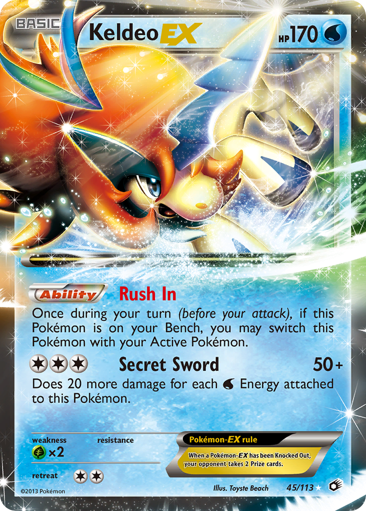 Keldeo-EX - 045/113 - Legendary Treasures