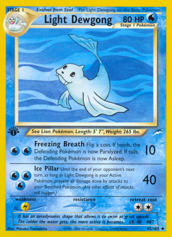 Light Dewgong - 045/105 - Neo Destiny