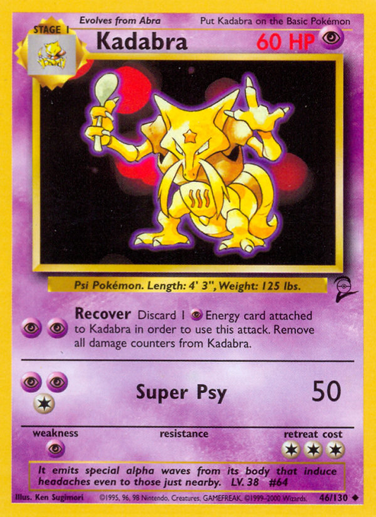 Kadabra - 046/130 - Base Set 2