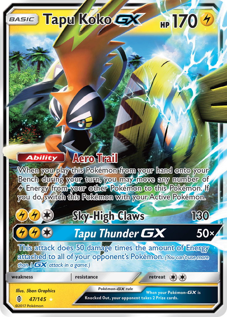 Tapu Koko-GX - 047/145 - Guardians Rising