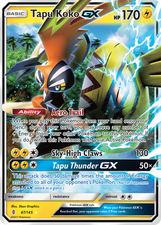 Tapu Koko-GX - 047/145 - Guardians Rising