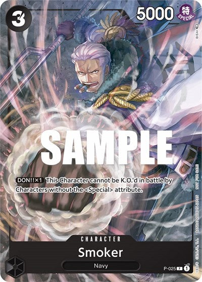 Smoker (Pre-Release) - P-025 - Promo - One Piece Promotion Cards