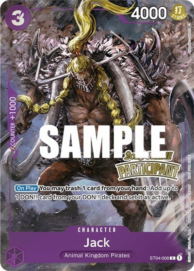 Jack (Online Regional 2023) [Participant] - ST04-008 - Promo - One Piece Promotion Cards
