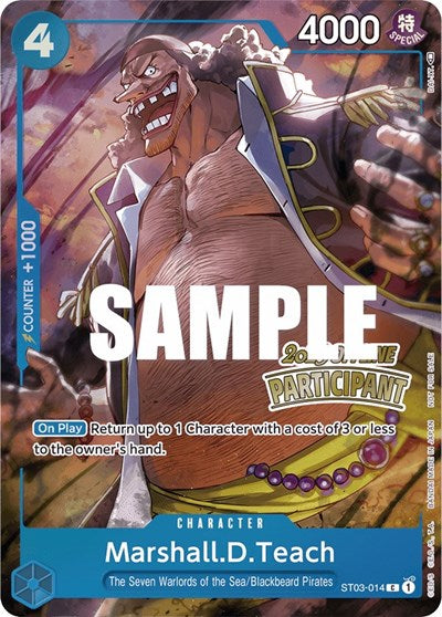 Marshall.D.Teach (Offline Regional 2023) [Participant] - ST03-014 - Promo - One Piece Promotion Cards