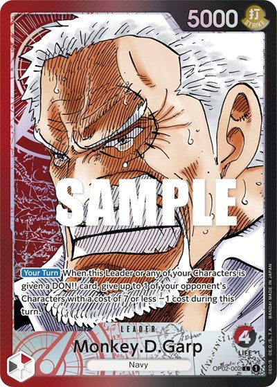 Monkey.D.Garp - OP02-002 - Leader (Alternate Art) - Paramount War