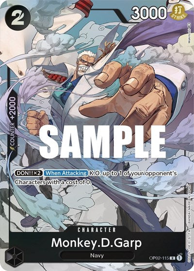 Monkey.D.Garp - OP02-115 - Rare (Alternate Art) - Paramount War
