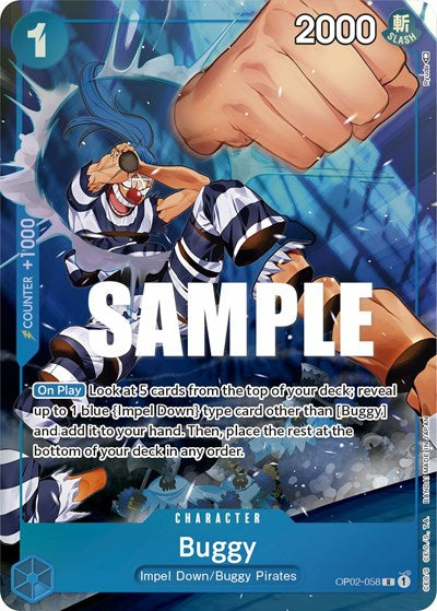 Buggy - OP02-058 - Rare (Alternate Art) - Paramount War