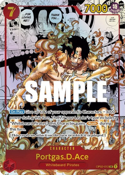 Portgas.D.Ace (Parallel) (Manga) - OP02-013 - Super Rare (Alternate Art) - Paramount War