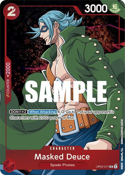 Masked Deuce - OP02-017 - Rare (Alternate Art) - Paramount War