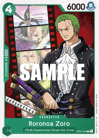 Roronoa Zoro - OP02-043 - Common - Paramount War